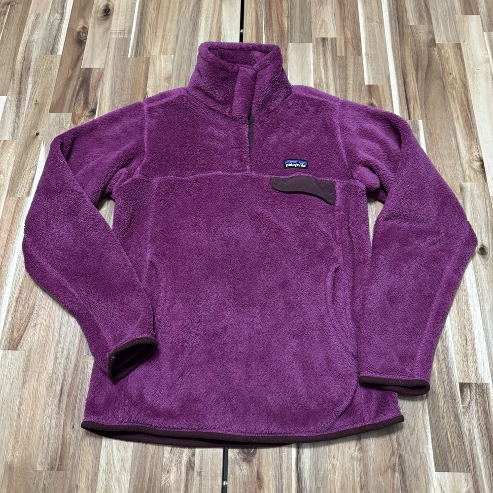 Patagonia Retool Fleeec Snap T‎ Pullover Womens XS Purple Swetshirt Outdoor